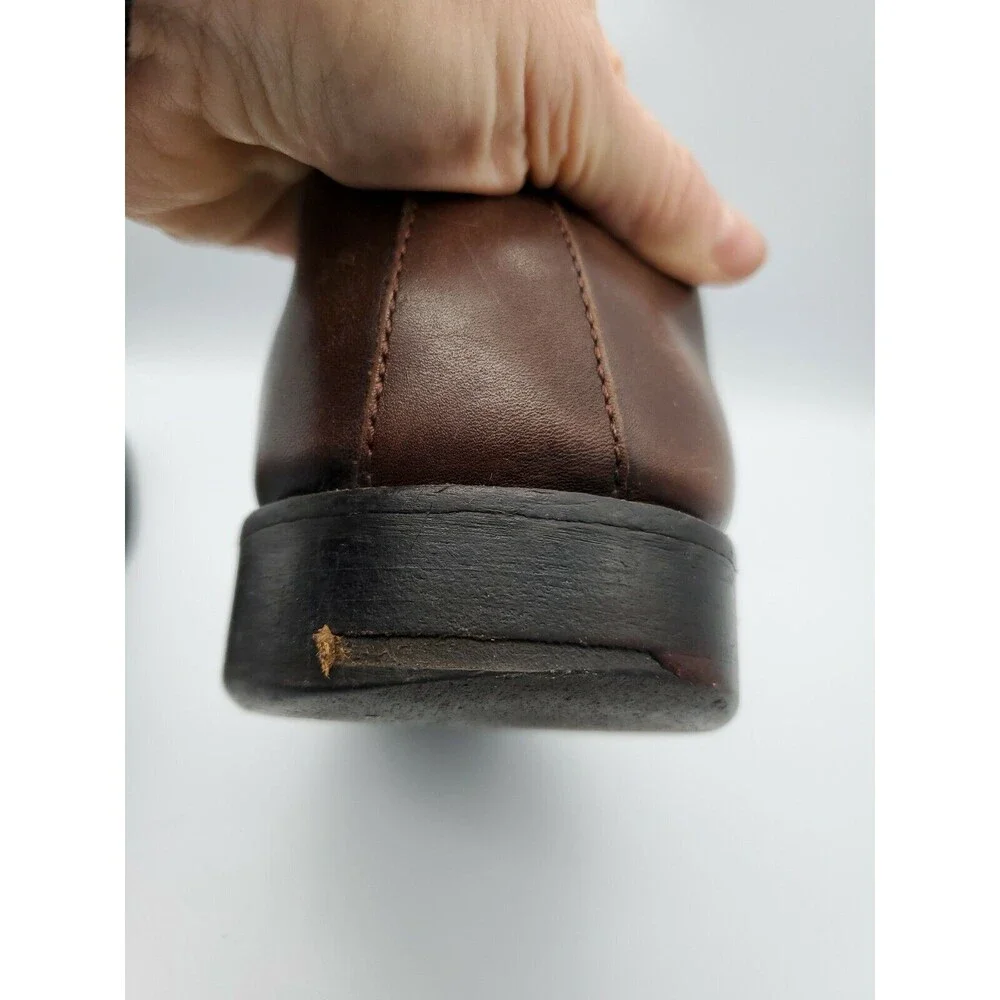 JOHNSTON & MURPHY Men's Shoes Bicycle Toe Oxfords Sz 9.5 M Brown Leather